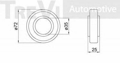 TREVI AUTOMOTIVE wb1844 -  Комплект подшипника ступицы колеса